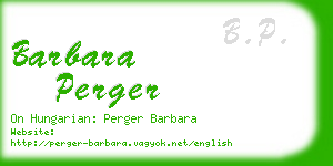 barbara perger business card